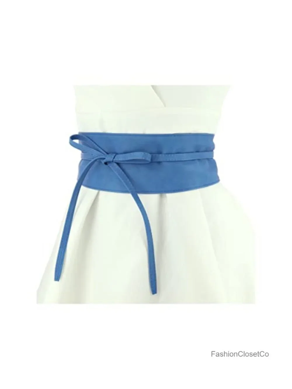 Women's Leatherette Obi Belt Lace-Up Waist Cincher Corset Wide Waistband